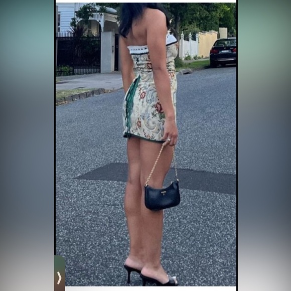 None Dresses & Skirts - Small Y2K floral low cut satin tube dress